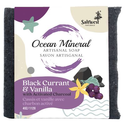 Black Currant & Vanilla with Activated Charcoal - Ocean Mineral Soap